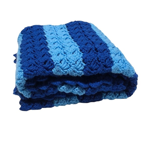 Vintage Handmade Crochet Throw Blanket - Picture 3 of 11